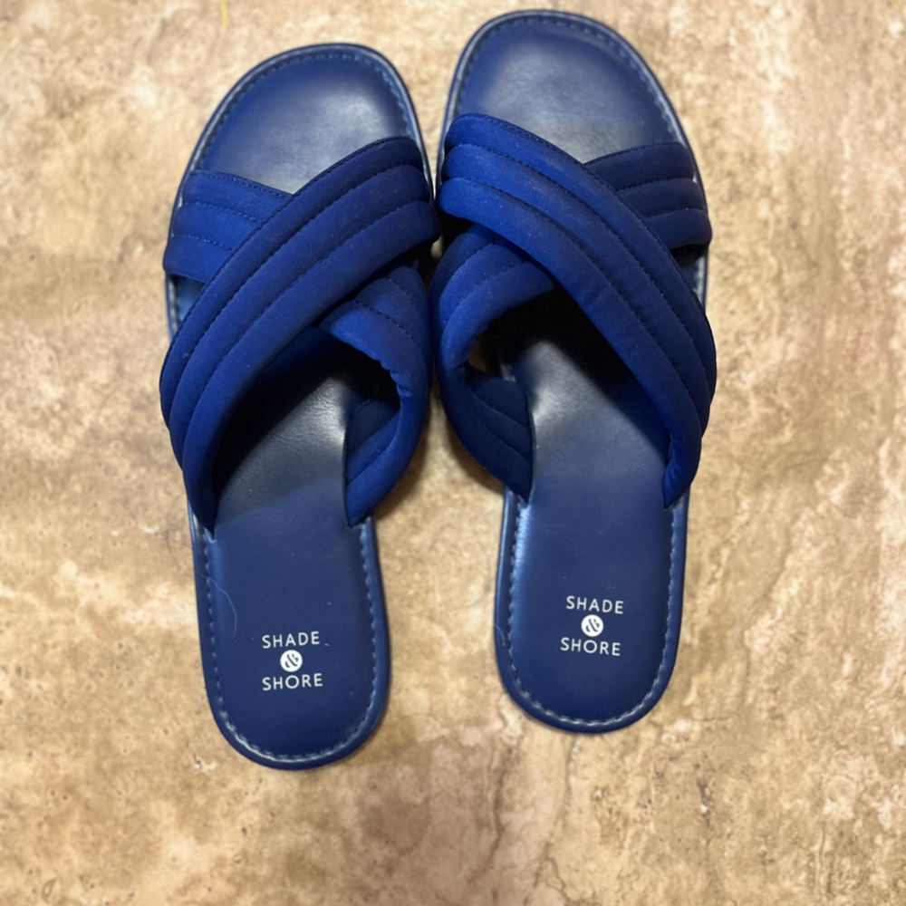 Blue sandals